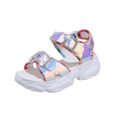 Women Chunky Sandals 2021 Colorful Summer Beach Platform Sandals Casual Shoes Woman Wedges Ladies sandalias de tacon